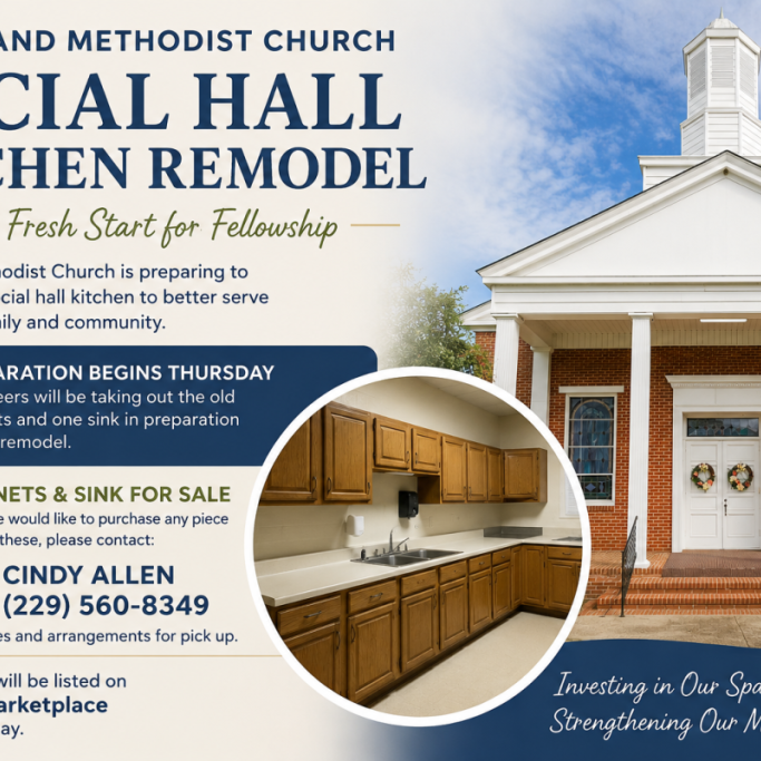 Lakeland methodist church social hall kitchen remodel