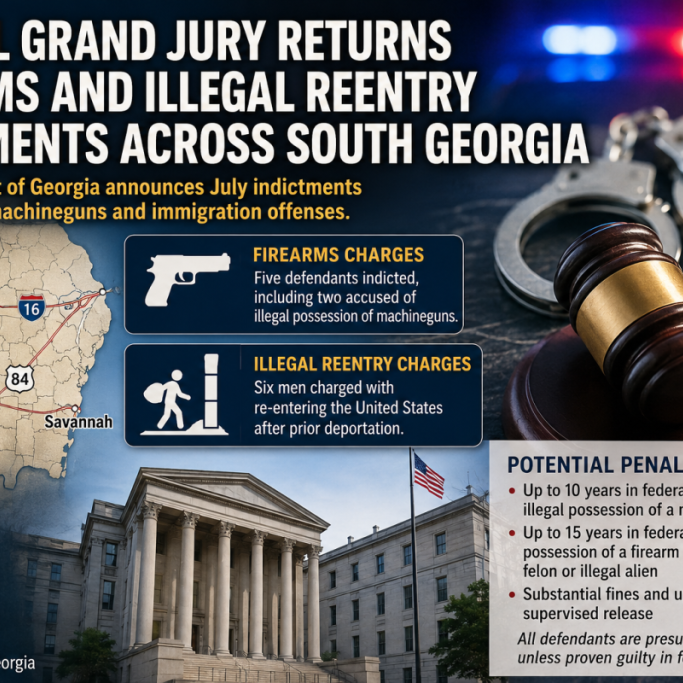 federal grand jury returns firearms and illegal reentry indictments across south georgia